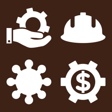 Geliştirme düz vektör simgeler