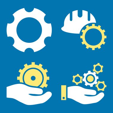 Geliştirme düz vektör simgeler