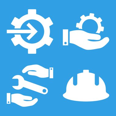 Geliştirme düz vektör simgeler