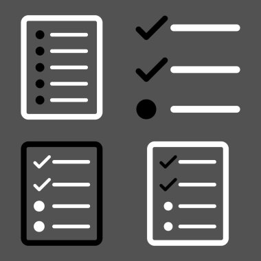 Liste düz vektör simgeler