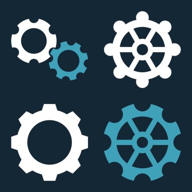 Vites düz vektör simgeler