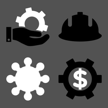 Geliştirme düz vektör simgeler