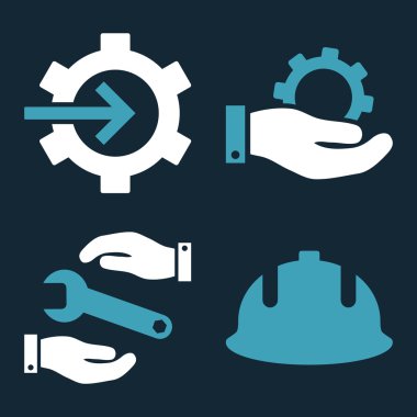 Geliştirme düz vektör simgeler