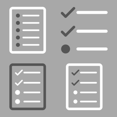 Liste düz vektör simgeler