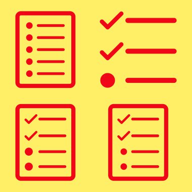 Liste düz vektör simgeler