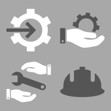 Geliştirme düz vektör simgeler