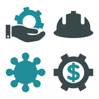 Geliştirme düz vektör simgeler