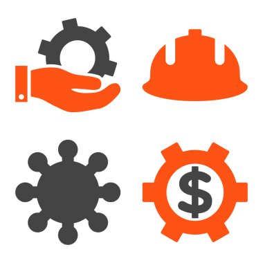 Geliştirme düz vektör simgeler