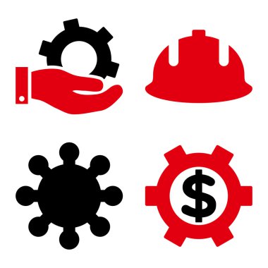 Geliştirme düz vektör simgeler