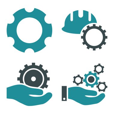 Geliştirme düz vektör simgeler