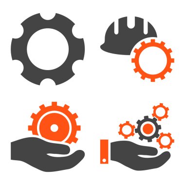 Geliştirme düz vektör simgeler