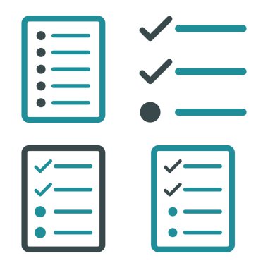 Liste düz vektör simgeler