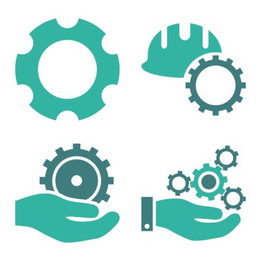 Geliştirme düz vektör simgeler