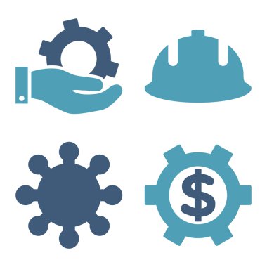 Geliştirme düz vektör simgeler