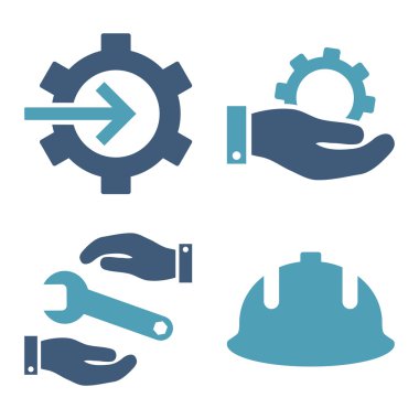 Geliştirme düz vektör simgeler