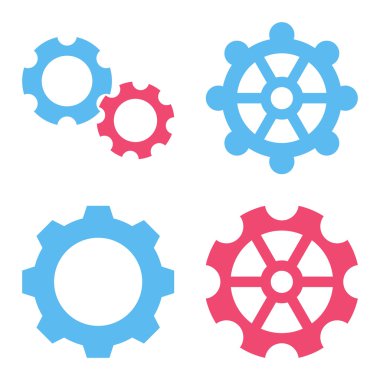 Vites düz vektör simgeler