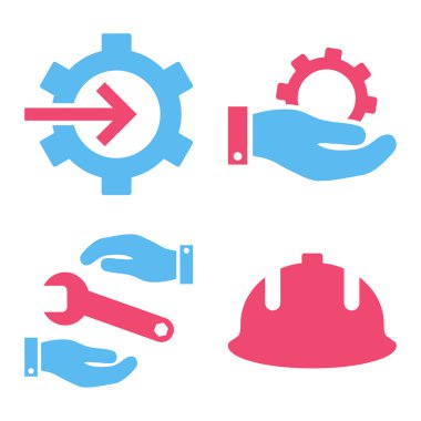 Geliştirme düz vektör simgeler