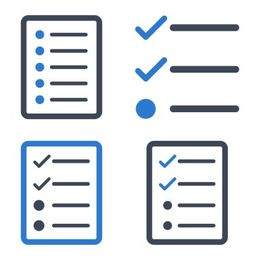 Liste düz vektör simgeler