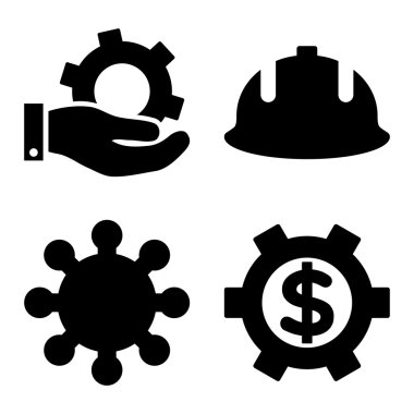 Geliştirme düz vektör simgeler