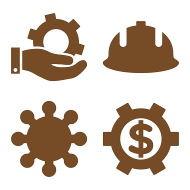 Geliştirme düz vektör simgeler