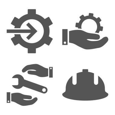 Geliştirme düz vektör simgeler