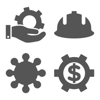 Geliştirme düz vektör simgeler