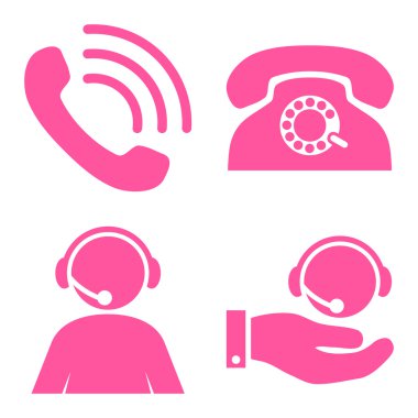 Çağrı Merkezi düz vektör simgeler