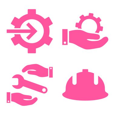 Geliştirme düz vektör simgeler