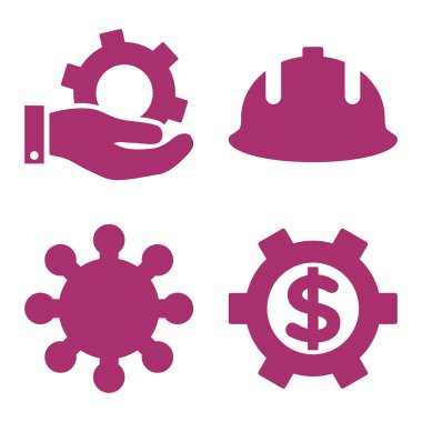 Geliştirme düz vektör simgeler