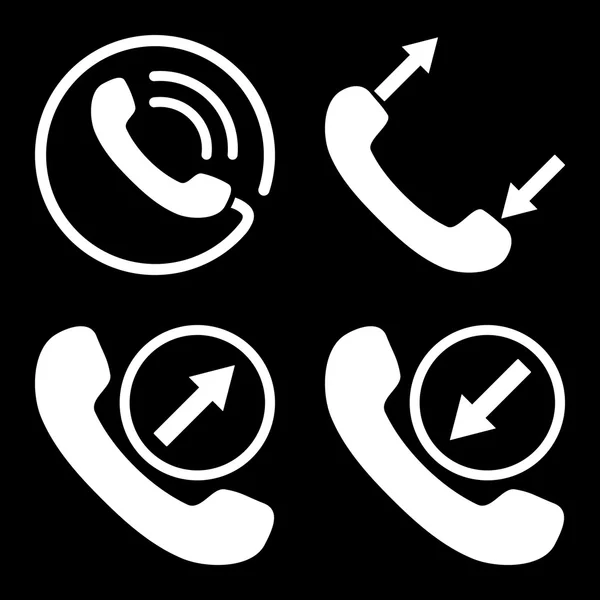 Llamada telefónica Iconos de vectores planos — Vector de stock