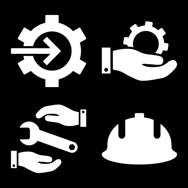 Desarrollo Iconos de vectores planos — Archivo Imágenes Vectoriales