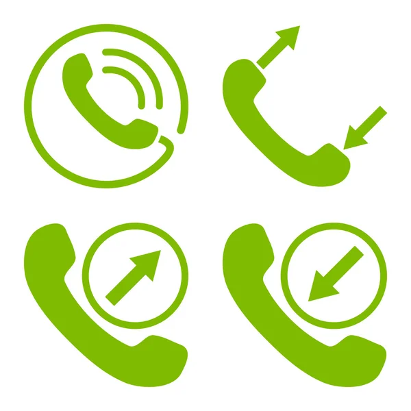 Phone Call Flat Vector Icons — Stock Vector