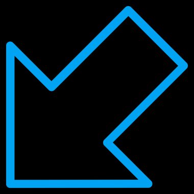 Kontur vektör simgesi sol ok