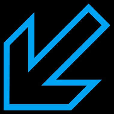 Kontur vektör simgesi sol ok