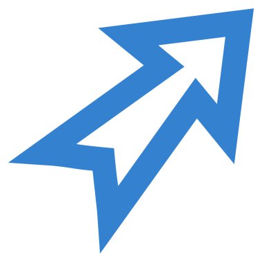 İnce çizgi vektör simgesi sağ yukarı ok