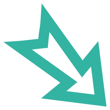 Şu ince çizgi vektör simgesi aşağı ok