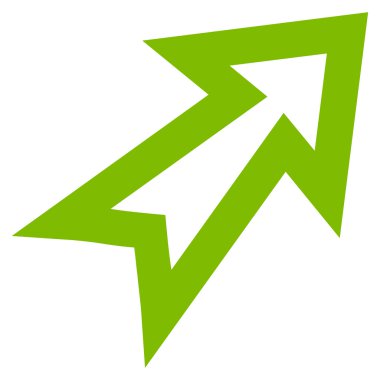 Kontur vektör simgesini sağ yukarı ok