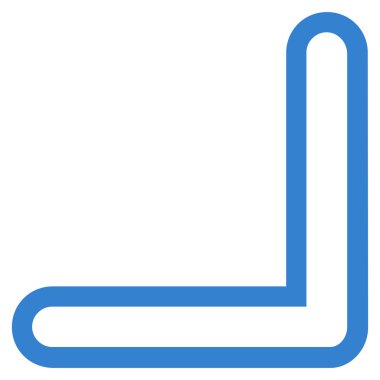 İnce çizgi vektör simgesi aşağı ok ucu