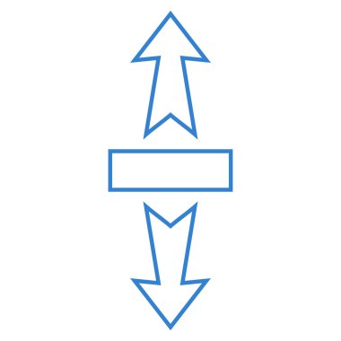 Streç okları dikey vektör simge kontur