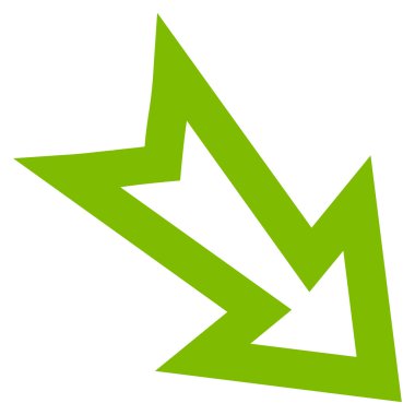 Kontur vektör simgesi doğru aşağı ok