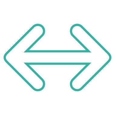 Okları yatay ince çizgi vektör simgesi ters çevir