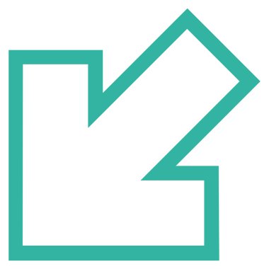 Anahat vektör simgesi sol ok