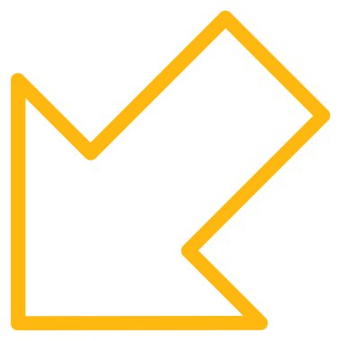 Kontur vektör simgesi sol ok