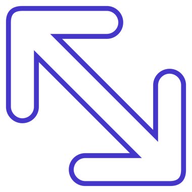 Fiske vurmak ok çapraz kontur vektör simgesi