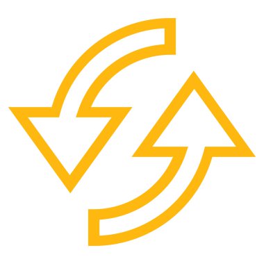 Oklar ince çizgi vektör simge Yenile