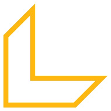 Ok ucu sol kontur vektör simgesi