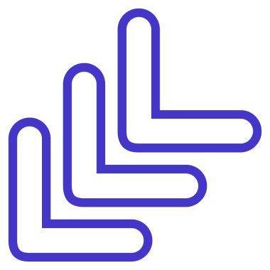 Üçlü işaretçi anahat vektör simgesi yaptı