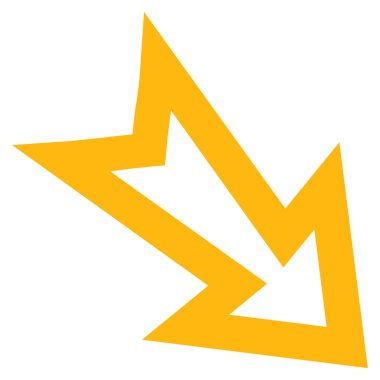 Anahat vektör simgesi doğru aşağı ok