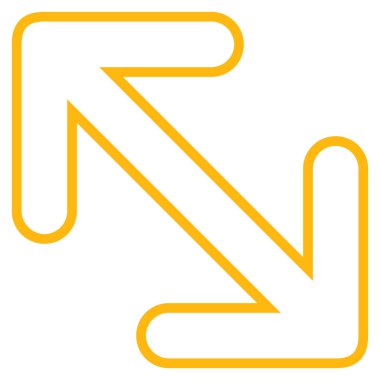 Oklar çapraz ince çizgi vektör simgesi ters çevir