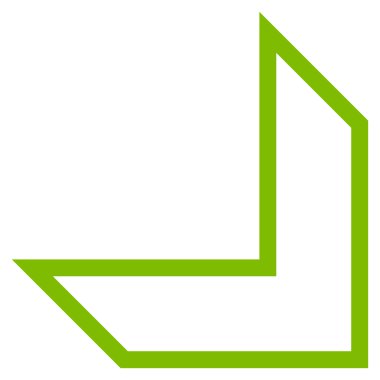 Kontur vektör simgesi aşağı ok ucu